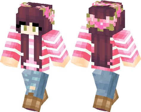 Cute Pink Sweater Rose Girl Minecraft Skin Minecraft Hub