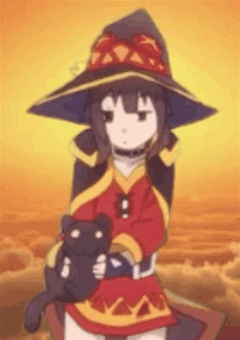 Megumin Dancing While Holding A Cat 