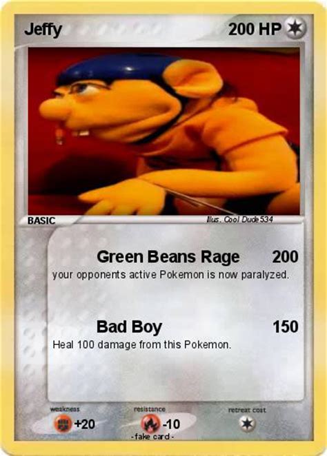 Pokémon Jeffy 214 214 Green Beans Rage My Pokemon Card