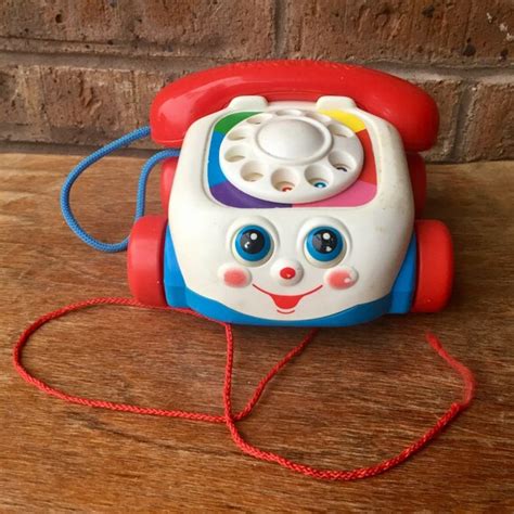 Vintage Chatter Telephone Fisher Price Rolling Toy