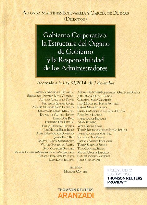 Libro Gobierno corporativo 9788490597927 Martínez Echevarría y