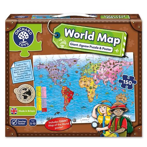 Orchard Toys World Map Puzzle And Poster Argosy Toys