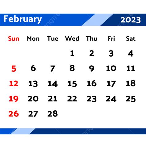 February 2023 Calendar Vector Png Images 2023 Calendar February 2023