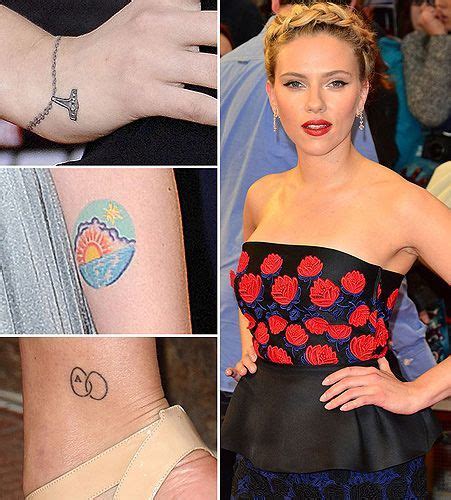 Then have a look at all the other celebrity tattoos, some of them are really amazing (either too beautiful or just. scarlett johansson tattoo | Celebrity tattoos, Scarlett ...