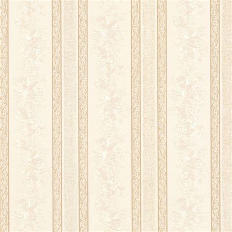 Mirage Trish Cream Satin Floral Scroll Stripe Wallpaper 992 68320 The