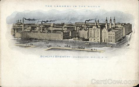 Schlitz Brewing Company Milwaukee Wi Advertising Postcard