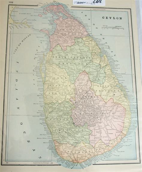 Iliffs Imperial Atlas Of The World 2 Maps Ceylon Sri Lanka And
