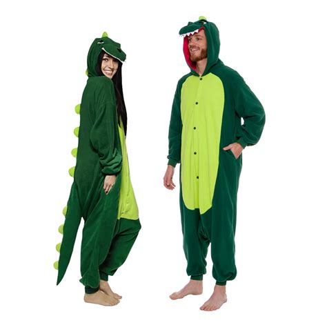 Funziez Dinosaur Reptile Pajama Women S Halloween Fancy Dress Costume For Adult Xxl