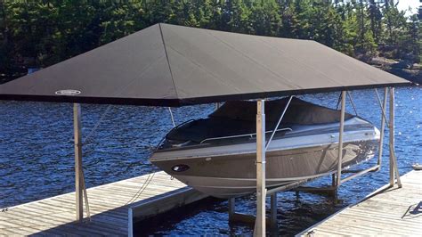 We've been manufacturing canopy covers for over 40 years, and we do it right. Canopies | Sunstream Boat Lifts | Brad Hutchinson