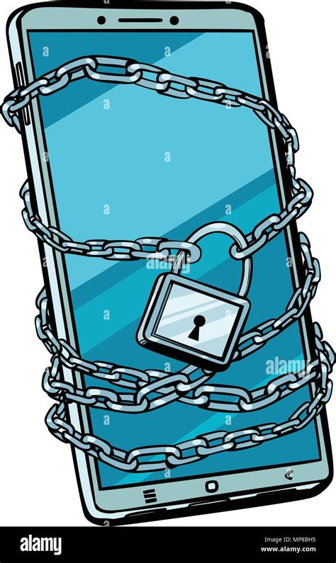 Mobile Phone Locked Stock Vector Images Alamy