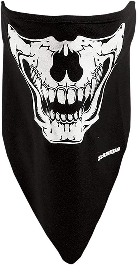 Schampa Glow Skull Stretch Facemask Black One Size