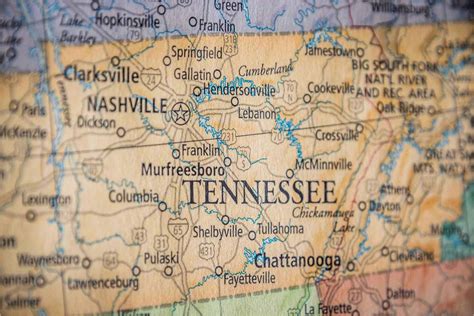 Tennessee State Map Cities Secretmuseum