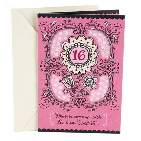 Hallmark 16th Birthday Card Sweet Flowers 1 Card Fred Meyer