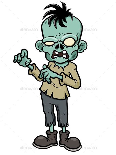 Vector Illustration Of Cartoon Zombie Zombie Vector Halloween Vector