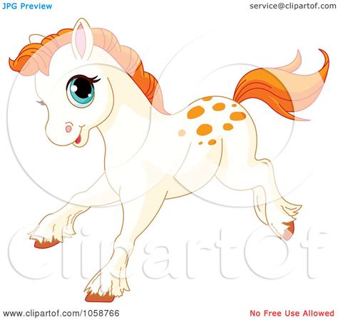 Royalty Free Vector Clip Art Illustration Of A Running Freckled White