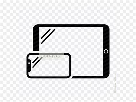 Vector Icon Of Horizontal Smartphone And Tablet Computer Iphone And