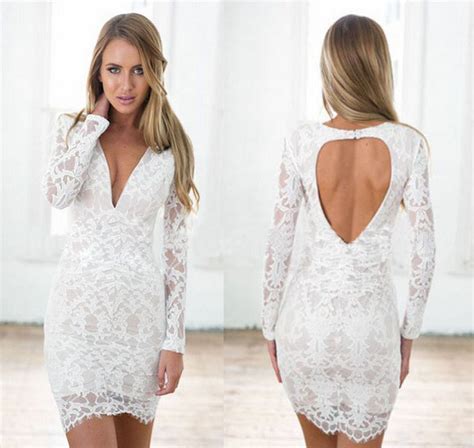 Sexy Deep V Backless Lace Dress 8600415 On Luulla