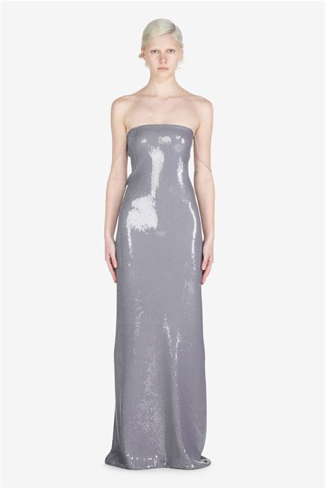 Sequin Embellishment Strapless Maxi Dress N21 Official Online Store