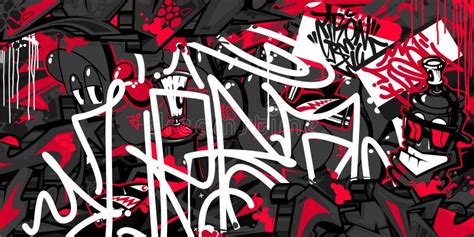 Dark Abstract Flat Urban Street Art Graffiti Style Vector Illustration