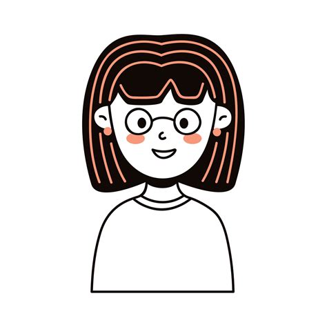 Woman Wearing Eyeglasses 11093042 Vector Art At Vecteezy