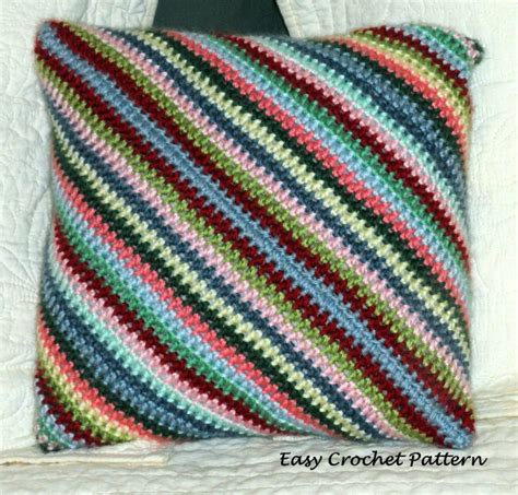 Diagonal Crochet Blanket Easy Crochet Pattern Diagonal Striped