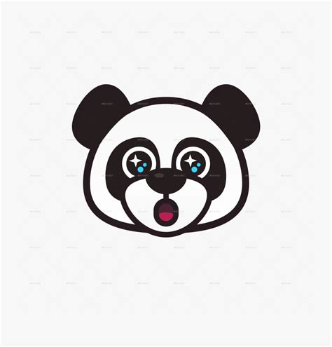 Transparent Panda Face Png Emoticon Panda Free Transparent Clipart