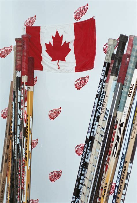 Vintage new old stock canadien hockey 9002 hockey stick. Canadian Flag and Hockey Sticks | On a whim James ...