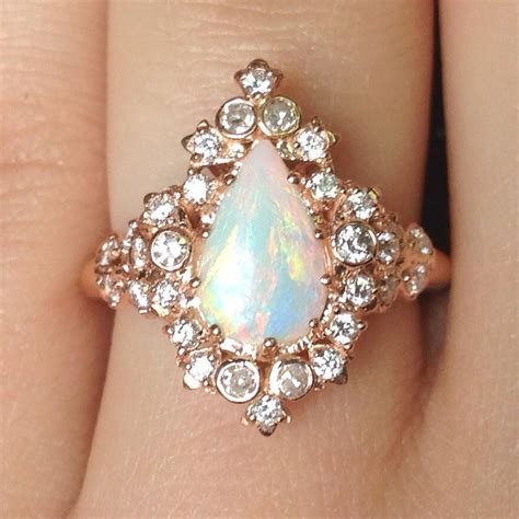 70 Beautiful Opal And Diamond For Wedding Ring Ideas Custom Made