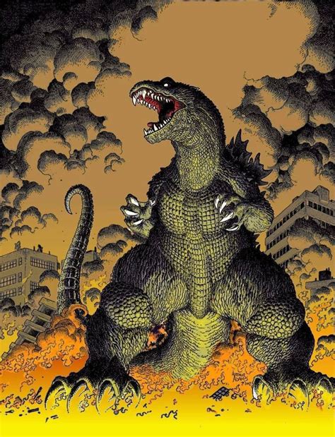 Godzilla Gmk Arthur Adams Colorized Godzilla