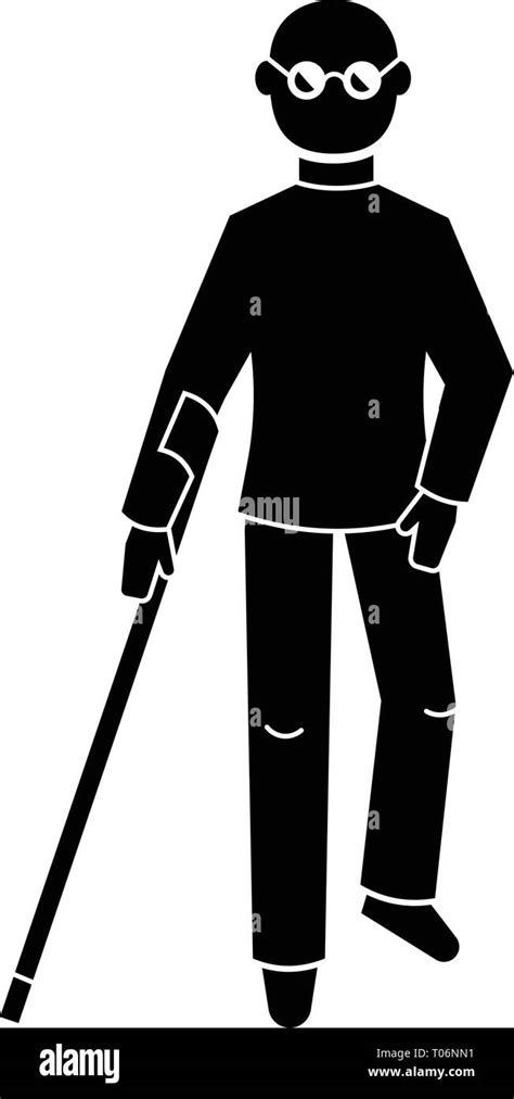 Blind Man Icon Simple Style Stock Vector Image And Art Alamy