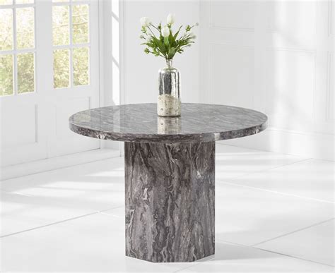 Crema Grey Round Marble Dining Table Thomas Brown Furnishings