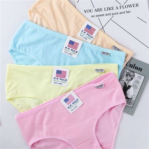 12 Color Cotton Underwear Comfortable Candy Girls Underwear Low Waist