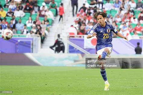 Takefusa Kubo Of Japan In Actin During The Afc Asian Cup Group D