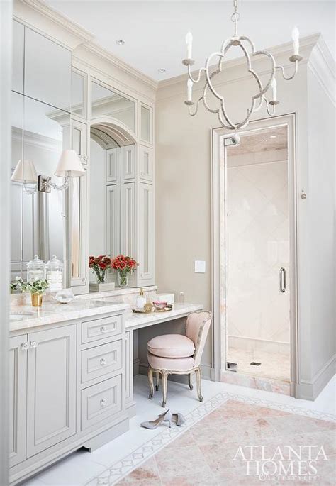 Floor & decor has top quality stone bathroom at rock bottom prices. Pink and Gray Bathroom with Pink Marble Tile Floor ...