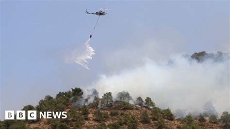 Second Firefighter Dies Tackling Cyprus Forest Fires Bbc News