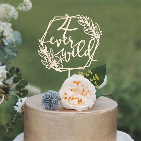 4 Ever Wild Cake Topper Thistle And Lace Designs Inc