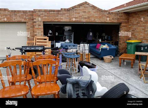 Garage sale at a suburb in Melbourne, Australia Stock Photo: 37445821