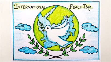 World Peace Day Drawing Easy Step By Step International Peace Day