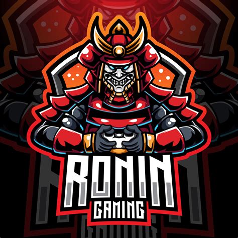 ronin gaming esport mascot logo design by visink thehungryjpeg