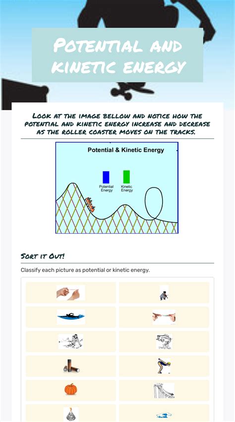 Potential Vs Kinetic Energy Worksheet