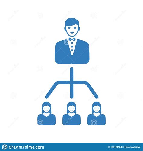 Hierarchy Icon Logo Blue Color Stock Vector Illustration Of Team