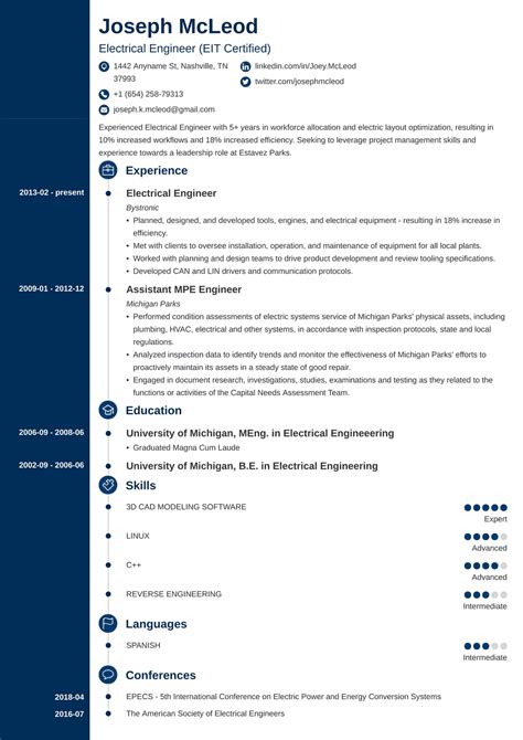 Read on, make a resume for electrical engineering jobs better than 9 out of 10 others, and start getting more job offers! Electrical Engineering Resume: Template for an Engineer Tips