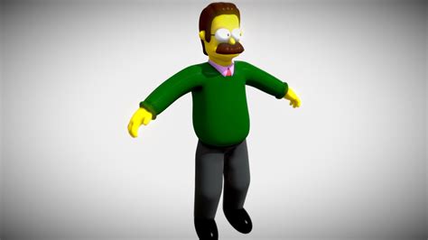 Ned Flanders From The Simpsons Download Free 3d Model By Christian