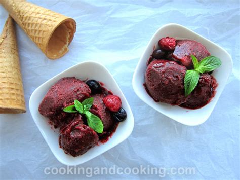 Mixed Berry Sorbet Cooking And Cooking