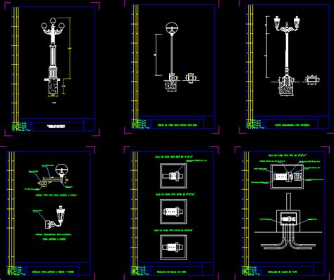 Detail Of Street Lighting Pole Detail Dwg Detail For Autocad Designs