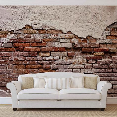 Wall Mural Photo Wallpaper Xxl Old Painted Brick Wall 10182ws Stone