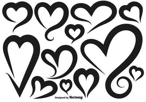 Vector Hearts Icons Set 138207 Vector Art At Vecteezy