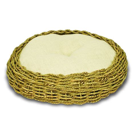 Ware Manufacturing Seagrass And Burlap Round Bed Cat Bed Furniture