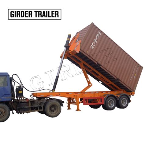 20ft Dump Trailer2 Axles 20ft Skeletal Container Dump Semi Trailer
