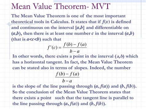 PPT - 3.2 Rolle's Theorem and the Mean Value Theorem PowerPoint ...